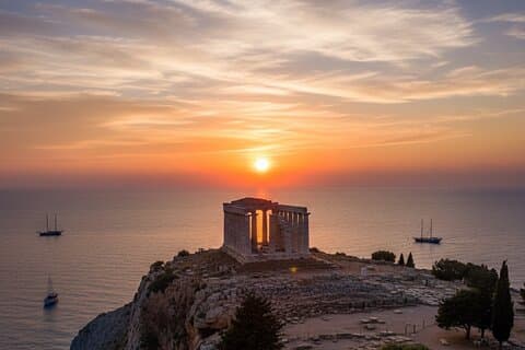Athens Riviera Sunset Cruise to Cape Sounio
