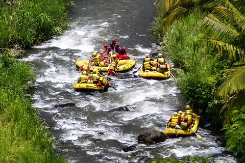 Esperienza di rafting sulle acque bianche di Telaga Waja a Bali