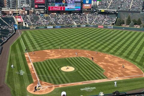 Boleto de juego de béisbol de los Rockies de Colorado en el Coors Field