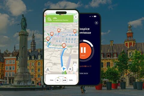 Lille Audio guided walking tour 2h30 and 22 audio commentary