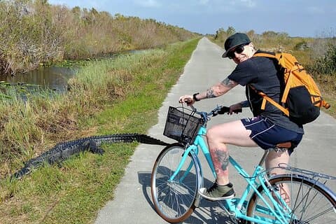 Everglades elcykelutforskning med flygbåt