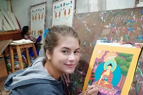 Thangka malerkurs - praktisk erfaring