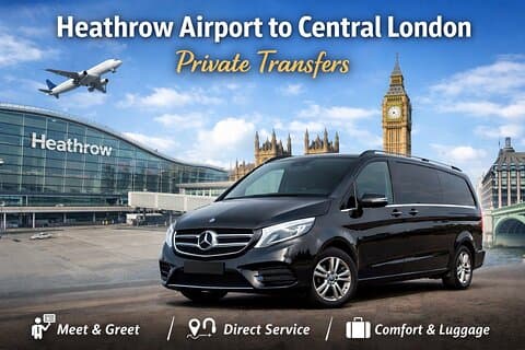 Privat transfer fra Heathrow lufthavn til London centrum