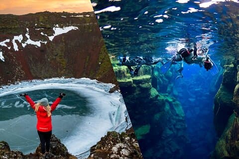 Gyllene Cirkeln & Silfra Snorkling Liten grupp Supersaver Combo