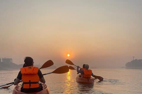 Sunset Kayaking in Brahmaputra River