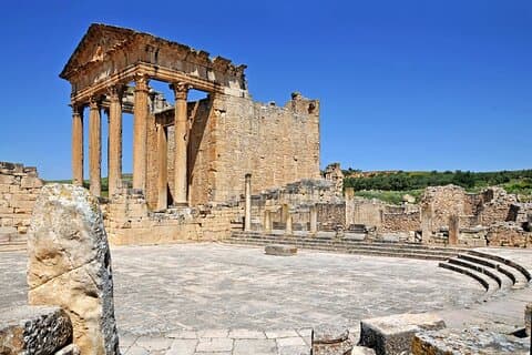 Full dag å teste Dougga og Bulla Rigia fra Tunis