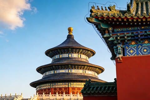 Petit temple du ciel de Beijing et palais d'été avec marché aux perles