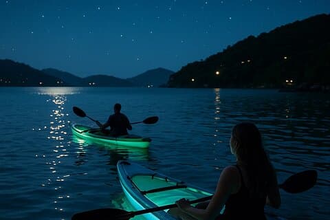 Illuminated Night Kayaking at the Elysian Resort
