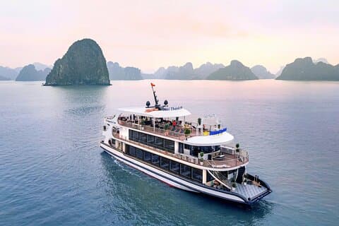 Tour de un día por la bahía de Halong Crucero por la era del diamante (menú indio opcional)