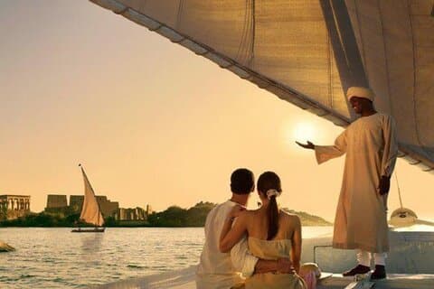Excursão Luxor Sunset Tour Felucca Ride Banana Island and Elite City