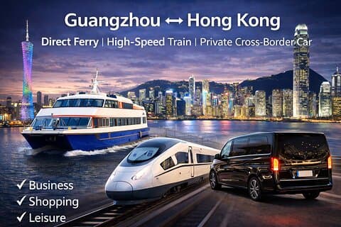Dagtrip Guangzhou naar Hong Kong : Zaken, winkelen & vrije tijd