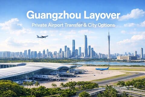 Escala de Guangzhou : Traslado privado al aeropuerto & Opciones de la ciudad