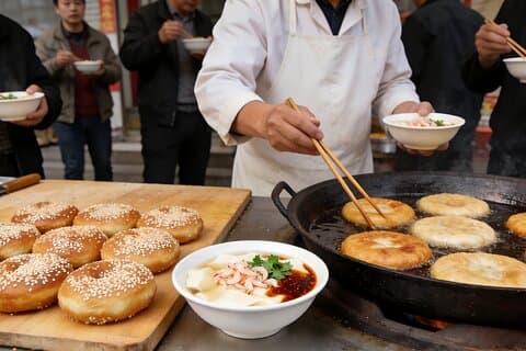 Peking Street Breakfast Tour med Temple of Heaven och Pearl Market Visit
