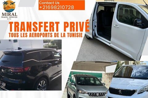 Private Round-Trip Airport, Hotel & City Transfer all of Tunisia