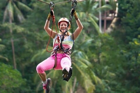 Ubud Zipline Abenteuer, Wassertempel und Sacred Monkey Forest Tour
