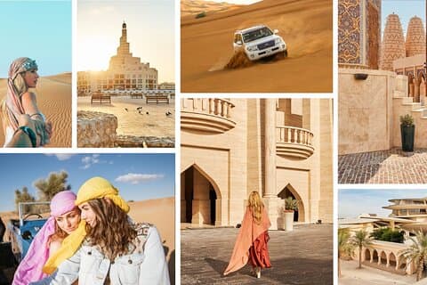 Tour della città di un'intera giornata con Safari nel deserto del mare interno a Doha