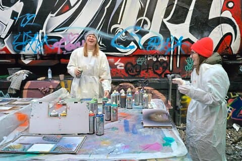 Taller de arte de estarcido y paseo por el casco antiguo de Múnich