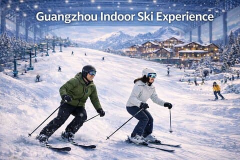 Experiencia de esquí interior en Guangzhou con guía privado y traslado