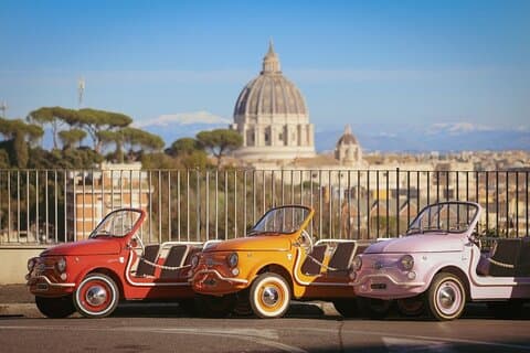 Rome Dolce Vita Tour in Vintage elektrische Fiat