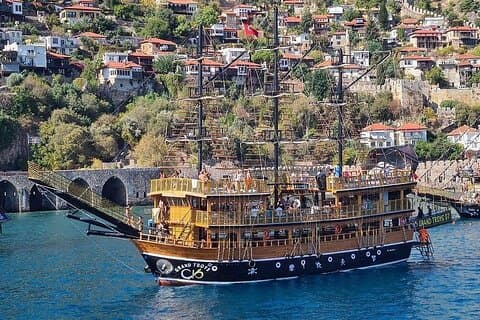 Alanya All Inclusive Piratbådtur med hotel transfer