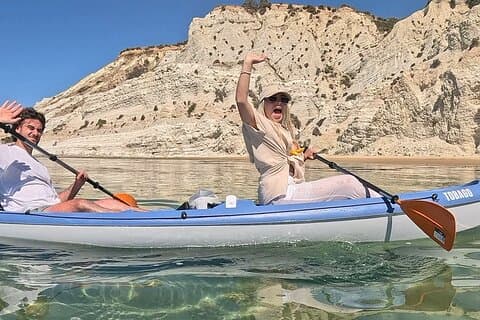 Scala dei Turchi kajak- og snorkeltur – udstyr inkluderet