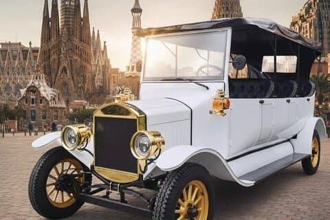 Komplett guidet tur i Barcelona i en veteran-tuk-tuk-bil