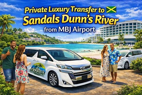 Privat lyxtransfer till Sandals Dunn’s River från MBJ flygplats