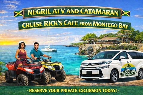 Negril ATV e cruzeiro de catamarã Ricks Cafe saindo de Montego Bay