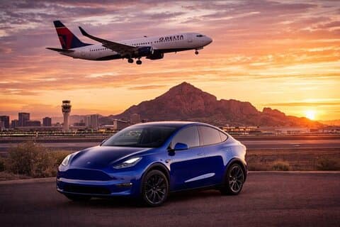 Luxe Privé Tesla Transfer van Phoenix Airport naar Hotels