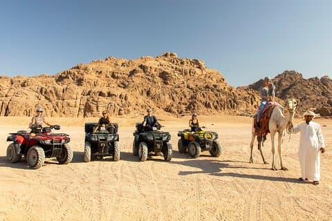 Sharm El Sheikh : Premium Quad Biking and Camel Ride With pickup