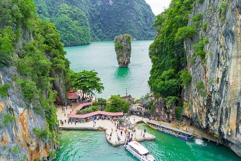 James Bond och Khai Island Dagstur med Katamaran från Phuket