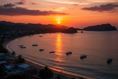 Sunset by yacht