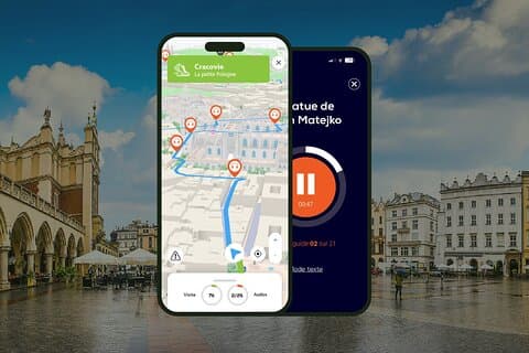 Cracovia: tour a piedi con audioguida, 1 ora e 50 minuti e 17 commenti audio