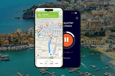 Palermo: Visita guiada a pé com áudio, com duração de 3 horas e 23 comentários em áudio.