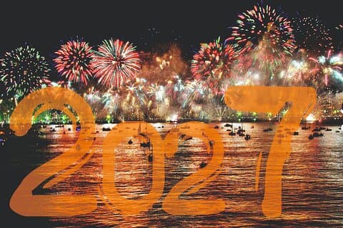 New Year's Eve on a Sailboat with Fireworks display in Lisbon