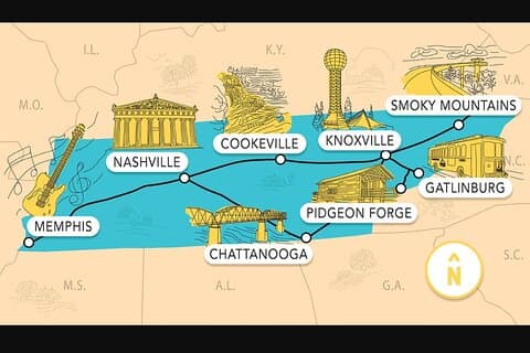 Nashville to 'Anywhere' private daytrips up to 11 passengers