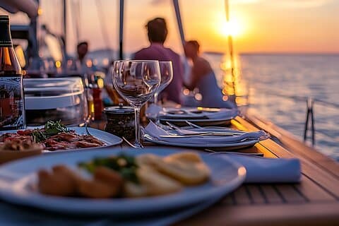 Passeio de veleiro com jantar ao pôr-do-sol