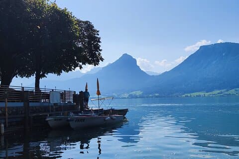 Onde os moradores se relaxam: Wolfgangsee & 3 Alpes (Tour Privado)