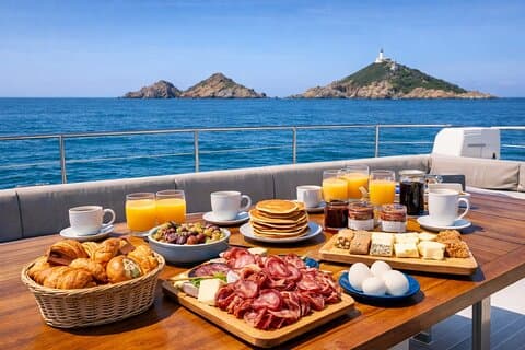 Brunch auf einem Katamaran auf den Sanguinaires-Inseln