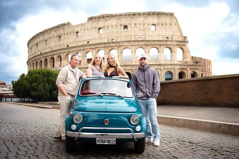 Roma Fiat 500 Tour med mulighet for fotografering