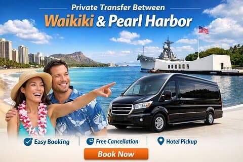 Privat Honolulu Transfer: Waikiki & Pearl Harbor