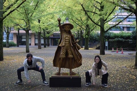 Deluxe Private Tour: Mt. Aso, One Piece Statues and Shrine Visit
