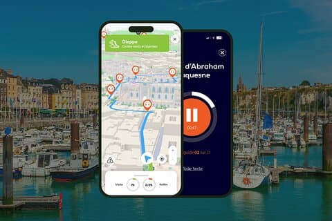 Dieppe Audio guided walking tour 2h and 22 audio commentary
