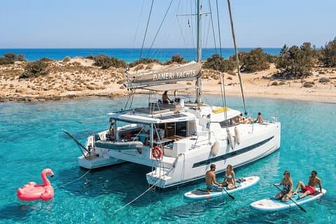 Chrissi: Afternoon Catamaran trip - Dinner, Drinks & Sunset