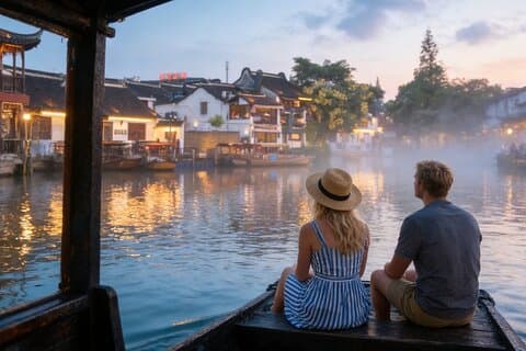 Private Tagestour zur Wasserstadt Zhujiajiao und zu den Highlights der Stadt Shanghai