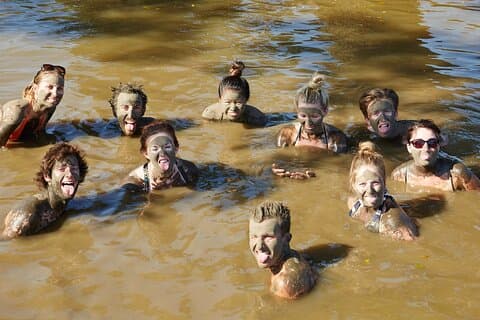 Termal mud pool og udflugt i haven
