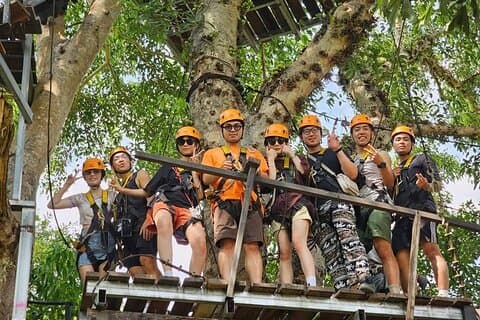 Chiang Mai Mae Wang Zipline Tour com Rafting e Waterfall