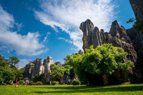 Tour privado del parque geológico del bosque de piedra en Kunming
