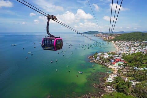 Phu Quoc Três Ilhas Escape com passeio de barco e vistas de carrinho de cabo