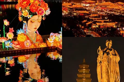 Xi'an Night Tour : City Highlights&Tang Paradise City + Dinner Option